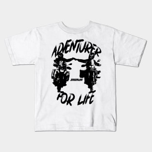 Adventurer For Life - black print Kids T-Shirt